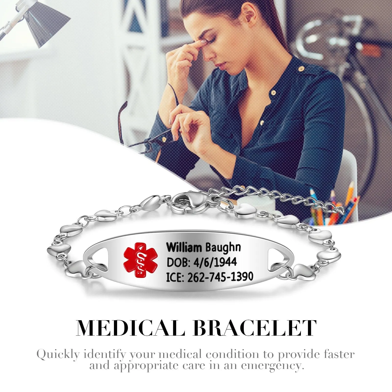 Uniquely Yours: Discover the Power of Personalized Stainless Steel Medical Bracelets