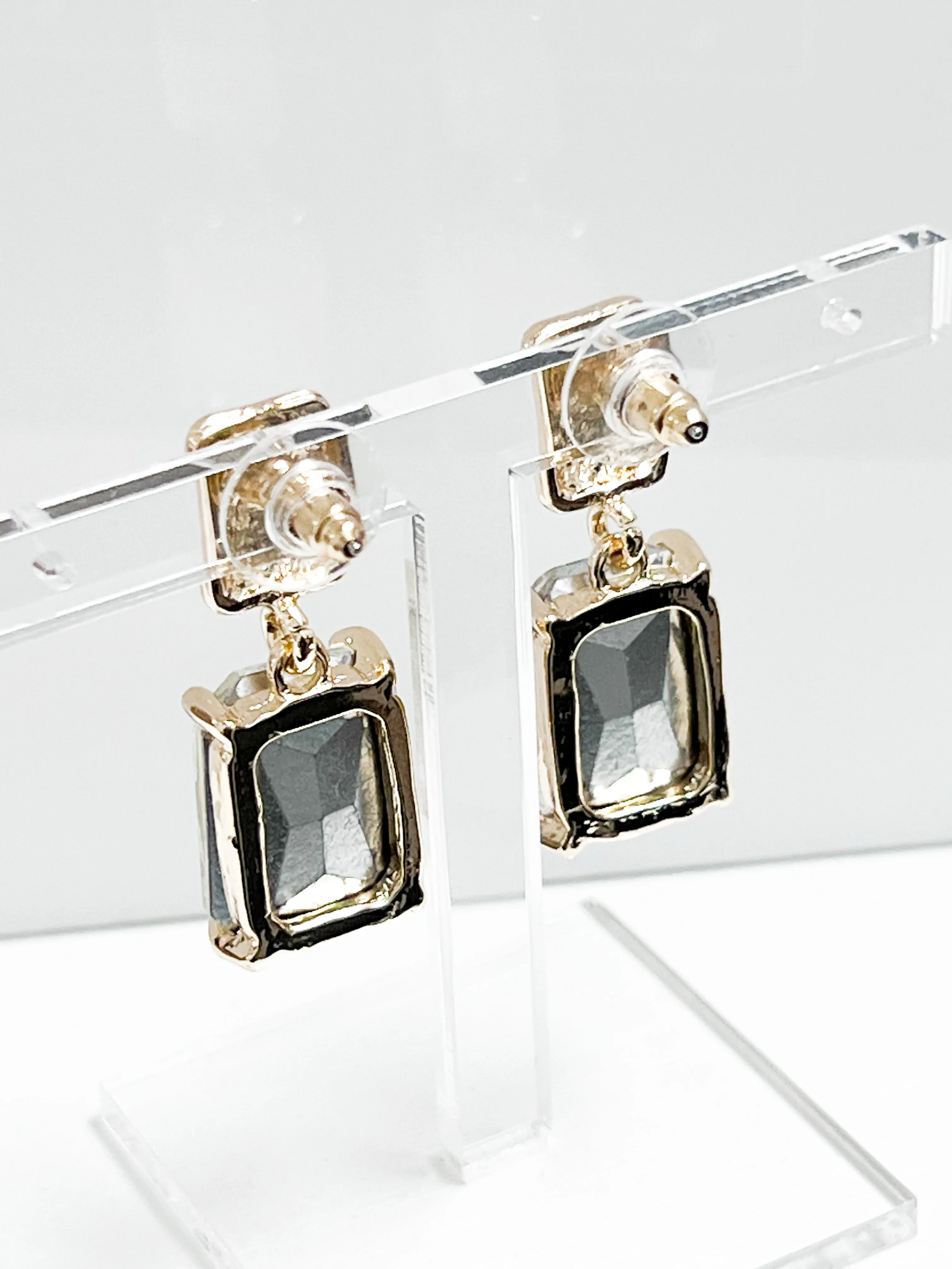 Victoria - AB Rhinestone Statement Earrings