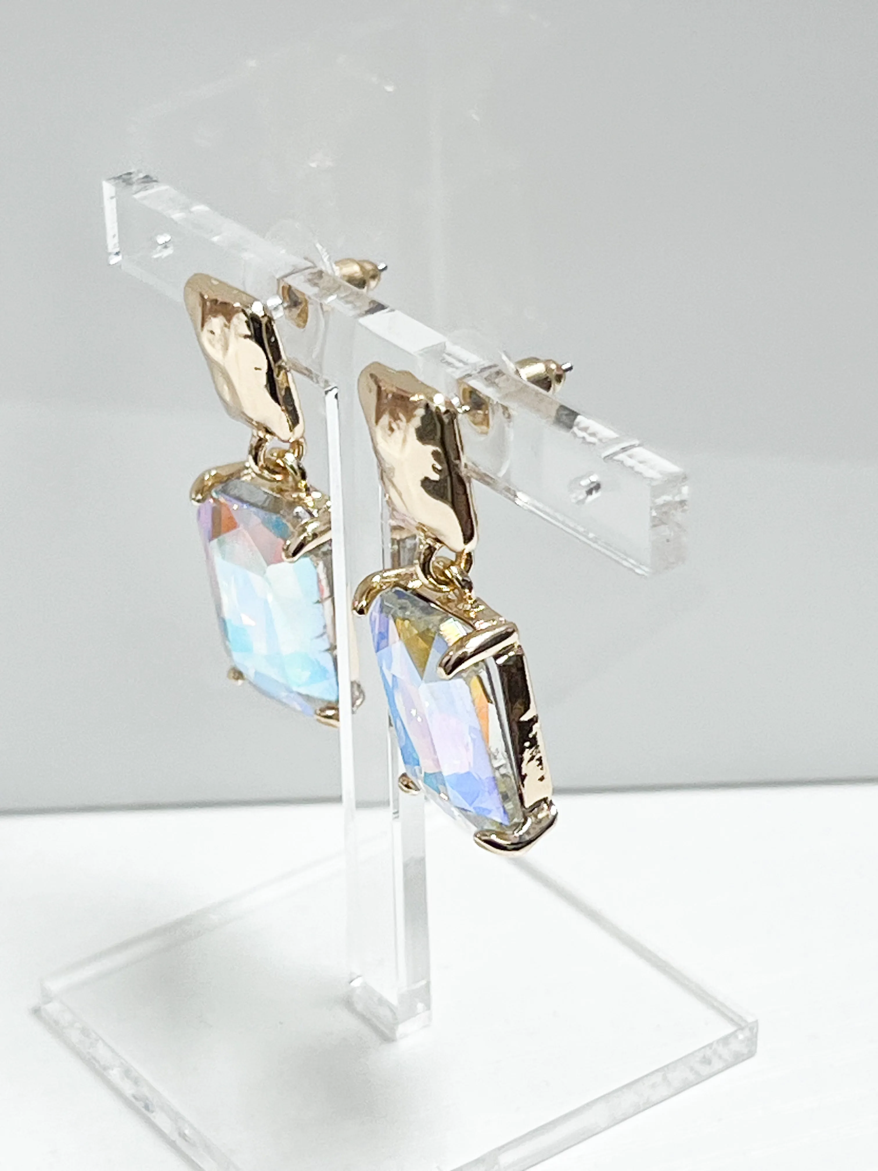 Victoria - AB Rhinestone Statement Earrings