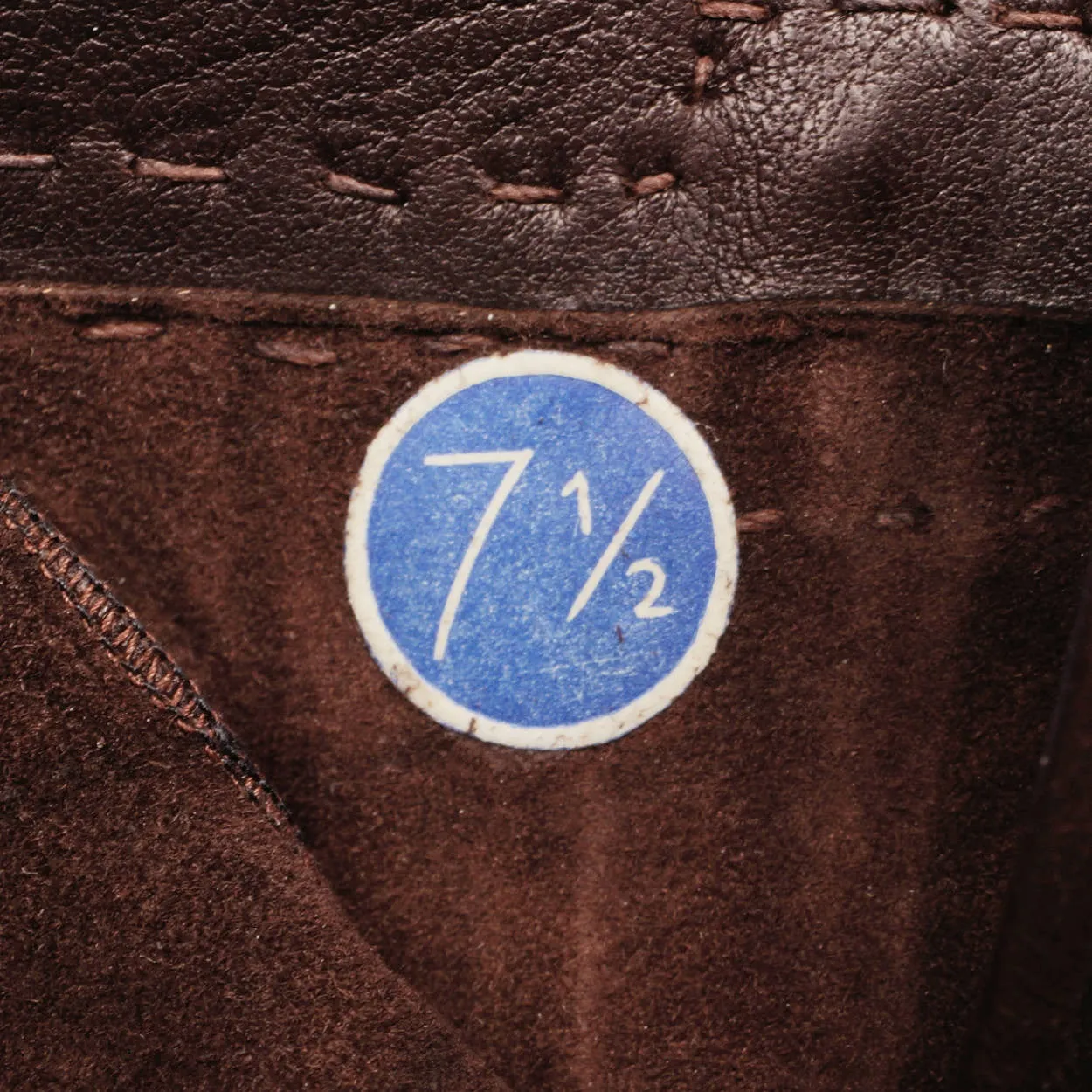 Vintage Loewe 1846 Brown Leather Gloves Unused Ladies Size 7.5 Spanish