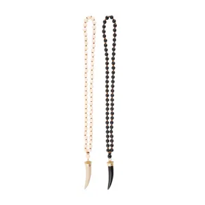 Wood Tusk Necklace