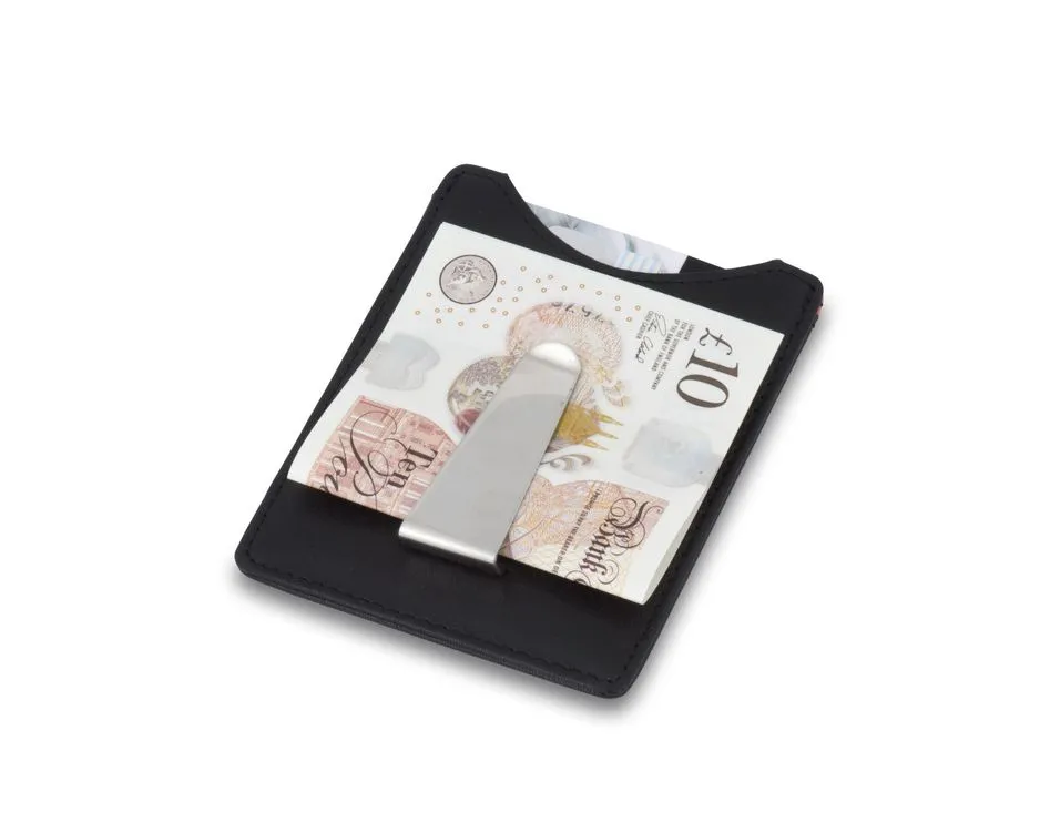 Woodland Leathers RFID Black & Red Card Wallet