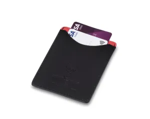 Woodland Leathers RFID Black & Red Card Wallet